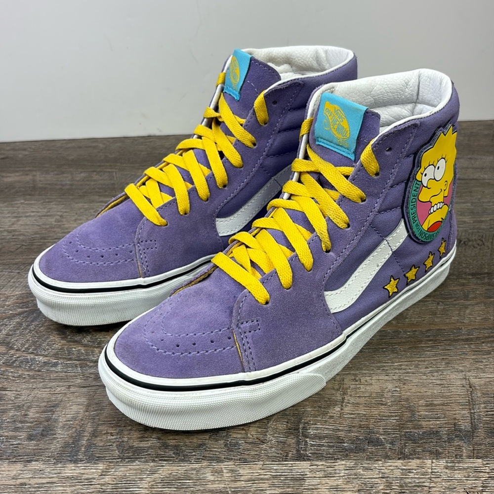 Vans X The Simpsons Sk8-Hi ‘Lisa For President’ Unisex Sneakers M6.5 W8.0